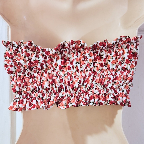 Urban Outfitters Floral Crop Top Small - Picture 4 of 9